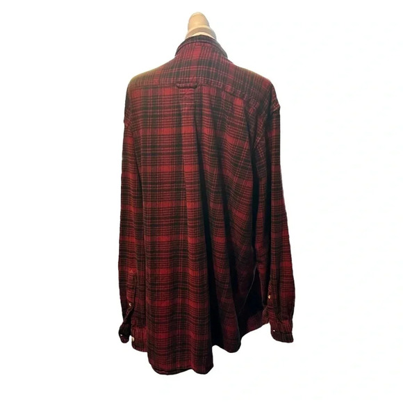 Red Head  Brand Co men's size XXL red and black flannel, pit to pit 26" - Picture 3 of 6